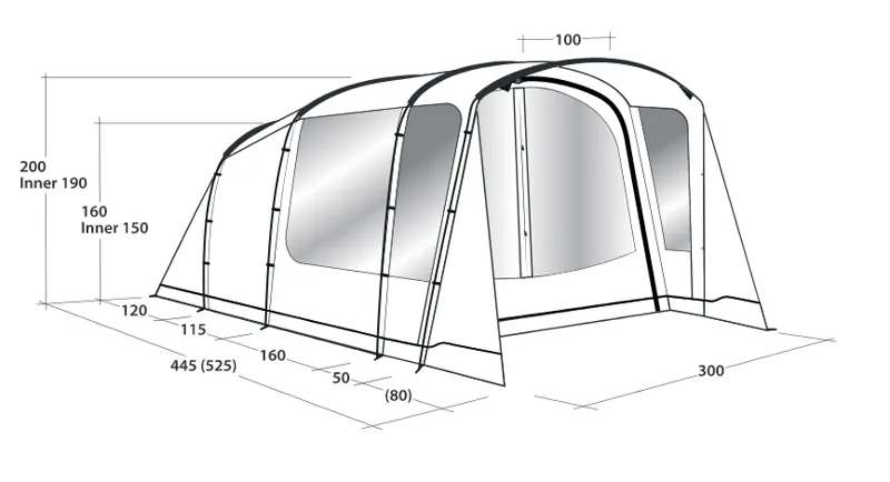 Outwell Ashwood 5 Tent Package - DEMO MODEL-2